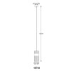 Illuminazione Globo Lighting Scarfina Lampadario a sospensione Nero, 1-Luce