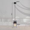 Illuminazione Globo Lighting Scarfina Lampadario a sospensione Nero, 1-Luce