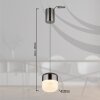 Illuminazione Globo Lighting Cristallica Lampadario a sospensione LED Antracite, 1-Luce