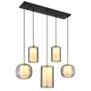 Illuminazione Globo Lighting Lampigna Lampadario a sospensione LED Ottone, Nero, 1-Luce