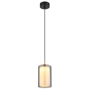 Illuminazione Globo Lighting Lampigna Lampadario a sospensione LED Ottone, Nero, 1-Luce