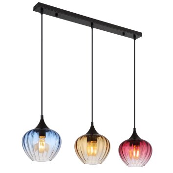 Illuminazione Globo Lighting Sander Lampadario a sospensione Nero, 3-Luci