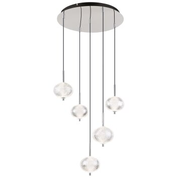 Illuminazione Globo Lighting Aida Lampadario a sospensione LED Cromo, 1-Luce