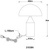 Lampada a forma di fungo  Illuminazione Globo Lighting Atoma Lampada da tavolo Nichel opaco, 2-Luci