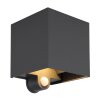 Illuminazione Globo Lighting Veronika Illuminazione esterna LED Antracite, Nero, 2-Luci, Sensori di movimento