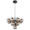 Illuminazione Globo Lighting Grappy Lampadario a sospensione Nero, 13-Luci