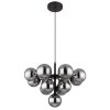 Illuminazione Globo Lighting Grappy Lampadario a sospensione Nero, 13-Luci