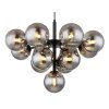 Illuminazione Globo Lighting Grappy Lampadario a sospensione Nero, 13-Luci