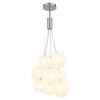 Illuminazione Globo Lighting Ballgi Lampadario a sospensione Nichel opaco, 9-Luci