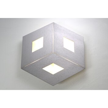 Bopp-Leuchten BOX COMFORT Plafoniera LED Argento, 3-Luci