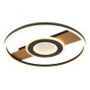 Illuminazione Globo Lighting Pikara Plafoniera LED Aspetto del legno, Nero, 1-Luce