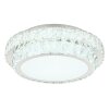 Illuminazione Globo Lighting Klara Plafoniera LED Cromo, 1-Luce, Telecomando