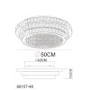 Illuminazione Globo Lighting Klara Plafoniera LED Cromo, 1-Luce, Telecomando