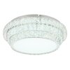 Illuminazione Globo Lighting Klara Plafoniera LED Cromo, 1-Luce, Telecomando