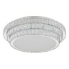 Illuminazione Globo Lighting Klara Plafoniera LED Cromo, 1-Luce, Telecomando