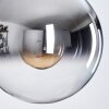 Gastor Lampadario a sospensione, Lampada a sfera Cromo, Chiaro, Grigio fumo, 3-Luci