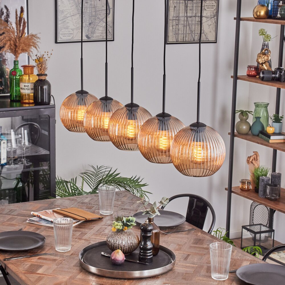 Koyoto Lampada a sfera, Lampada a sospensione Nero, 5-Luci main product photo