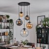 Gastor Lampadario a sospensione, Lampada a sfera 45 cm Nero, 5-Luci