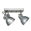 Illuminazione Steinhauer Gearmetal Plafoniera, Faretto da soffitto Argento Brunito, 2-Luci