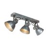 Illuminazione Steinhauer Gearmetal Plafoniera, Faretto da soffitto Argento Brunito, 3-Luci