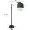 Illuminazione Steinhauer Linstrøm Lampada da terra Nero, 1-Luce