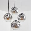 Ripoll Lampadario a sospensione, Lampada a sfera, Lampada a sospensione Chiaro, Grigio fumo, 4-Luci