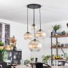 Koyoto Lampadario a sospensione, Lampada a sfera, Lampada a sospensione Ambrato, Chiaro, 4-Luci