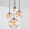 Koyoto Lampadario a sospensione, Lampada a sfera, Lampada a sospensione Ambrato, Chiaro, 4-Luci