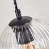 Koyoto Lampadario a sospensione, Lampada a sfera, Lampada a sospensione Écru, Nero, 4-Luci