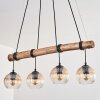 Koyoto Lampadario a sospensione, Lampada a sfera, Lampada a sospensione Écru, Nero, 4-Luci