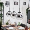 Gastor Lampadario a sospensione, Lampada a sfera, Lampada a sospensione Cromo, Chiaro, Grigio fumo, 3-Luci