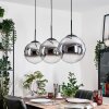 Gastor Lampadario a sospensione, Lampada a sfera, Lampada a sospensione Cromo, Chiaro, Grigio fumo, 3-Luci