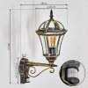 Lavajo Illuminazione esterna, Lampada da parete per esterno Oro, Nero, 1-Luce, Sensori di movimento