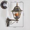 Chatelain Illuminazione esterna, Lampada da parete per esterno Oro, Nero, 1-Luce, Sensori di movimento