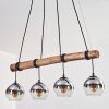 Koyoto Lampadario a sospensione, Lampada a sfera, Lampada a sospensione Écru, Nero, 4-Luci