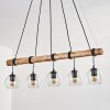 Koyoto Lampadario a sospensione, Lampada a sfera, Lampada a sospensione Écru, Nero, 5-Luci