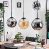 Gastor Lampadario a sospensione, Lampada a sfera, Lampada a sospensione Ambrato, Grigio fumo, 3-Luci