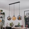 Gastor Lampadario a sospensione, Lampada a sfera, Lampada a sospensione Ambrato, Grigio fumo, 3-Luci