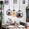 Gastor Lampadario a sospensione, Lampada a sfera, Lampada a sospensione Ambrato, Grigio fumo, 3-Luci