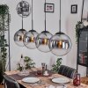 Gastor Lampadario a sospensione, Lampada a sfera, Lampada a sospensione Chiaro, Grigio fumo, 4-Luci