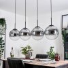 Gastor Lampadario a sospensione, Lampada a sfera, Lampada a sospensione Chiaro, Grigio fumo, 4-Luci