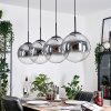 Gastor Lampadario a sospensione, Lampada a sfera, Lampada a sospensione Chiaro, Grigio fumo, 4-Luci