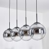 Gastor Lampadario a sospensione, Lampada a sfera, Lampada a sospensione Chiaro, Grigio fumo, 4-Luci