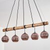 Koyoto Lampadario a sospensione, Lampada a sfera, Lampada a sospensione Écru, Nero, 5-Luci