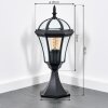 Lavajo Lampada con piedistallo, Illuminazione viale Nero, 1-Luce