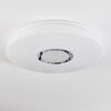 Hafdhem Plafoniera LED Argento, 1-Luce, Telecomando