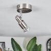 Illuminazione Trio Leuchten Gropptorp Plafoniera, Faretto da soffitto LED Nichel opaco, 1-Luce