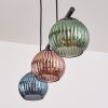 Koyoto Lampadario a sospensione, Lampada a sfera, Lampada a sospensione Blu, Verde, Ramato, 3-Luci