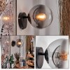 Koyoto Lampada a sfera, Applique, Faretto da parete Chiaro, Grigio fumo, 1-Luce