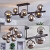 Chehalis Plafoniera, Lampada a sfera Cromo, Grigio fumo, 8-Luci